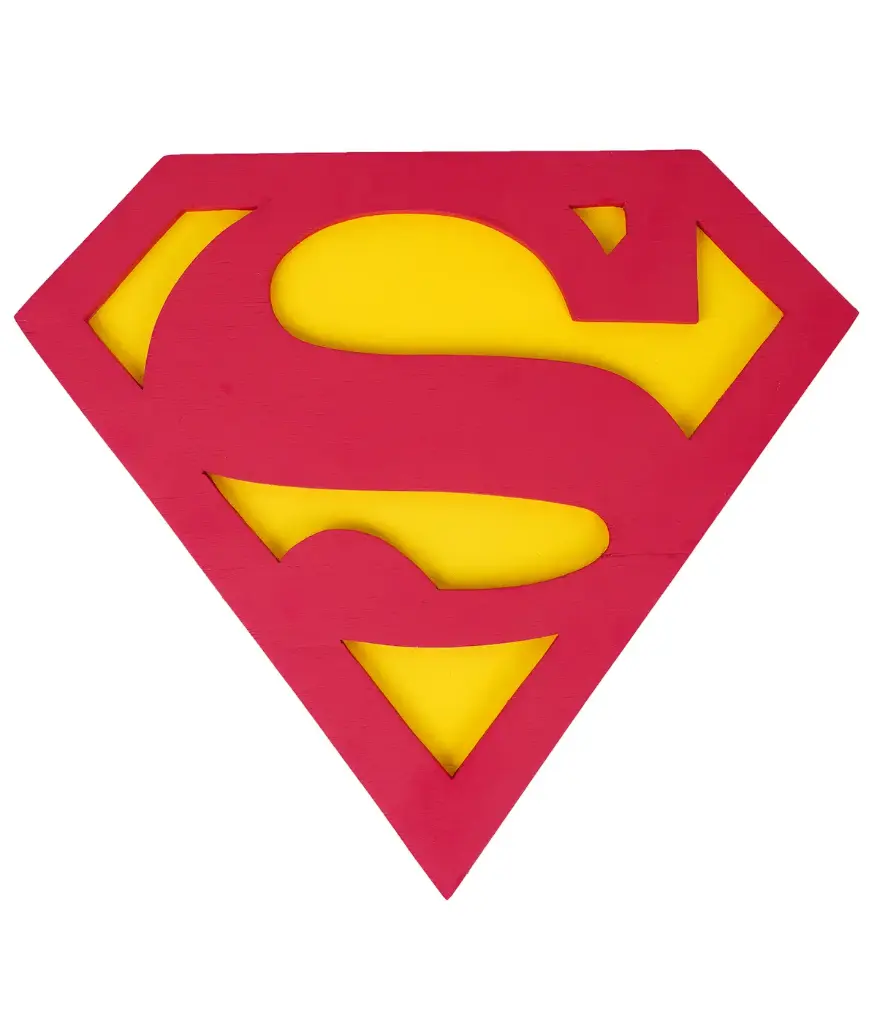 Super Man Wooden Shield - Wall Decor