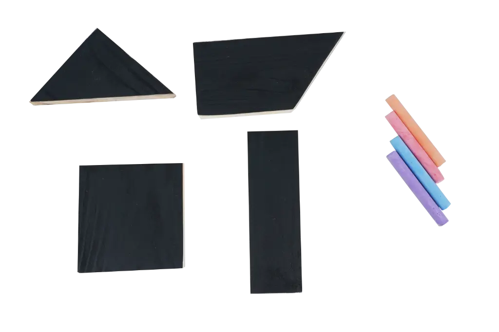 Wooden Chalk Board Blocks