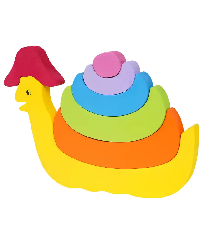 Colourful Snail-Wooden Stacking Toy