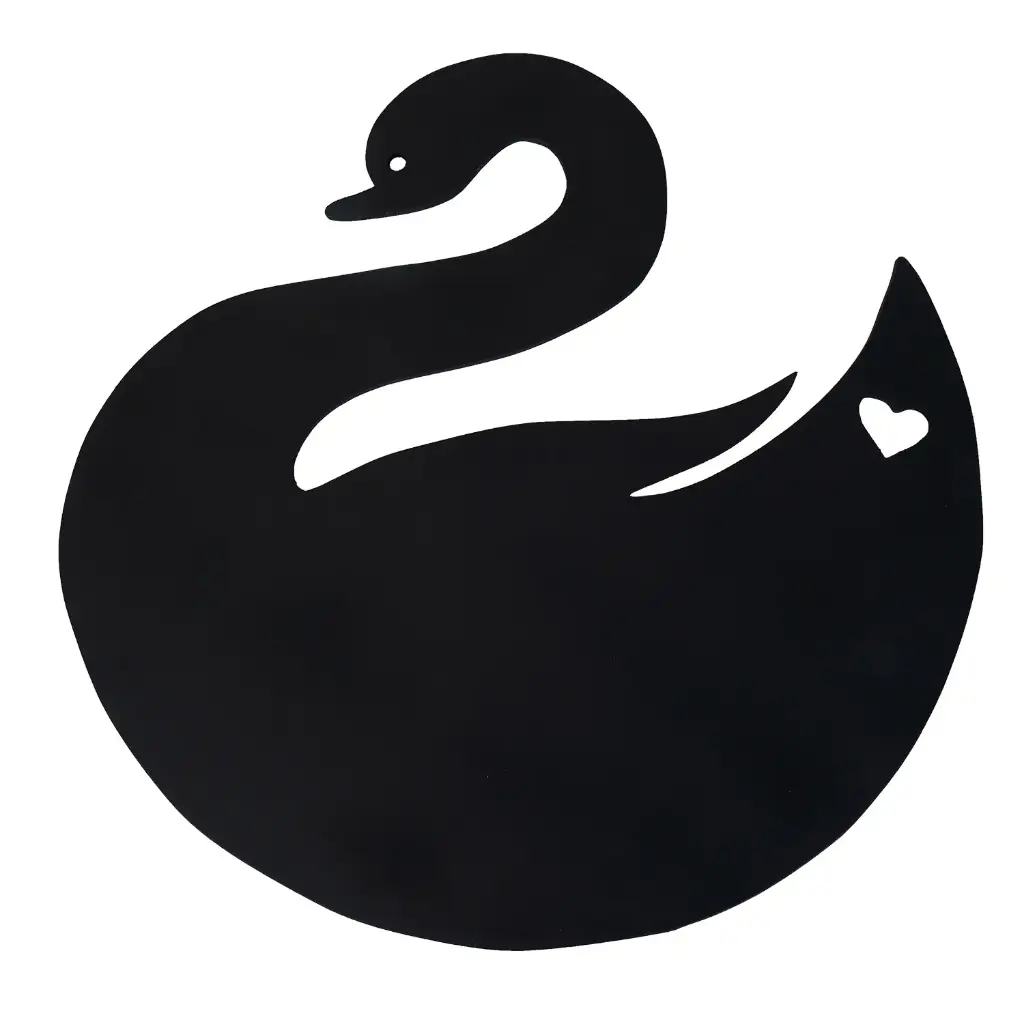 Swan Scribble Chalk Board - Size: 47*46*6 CM
