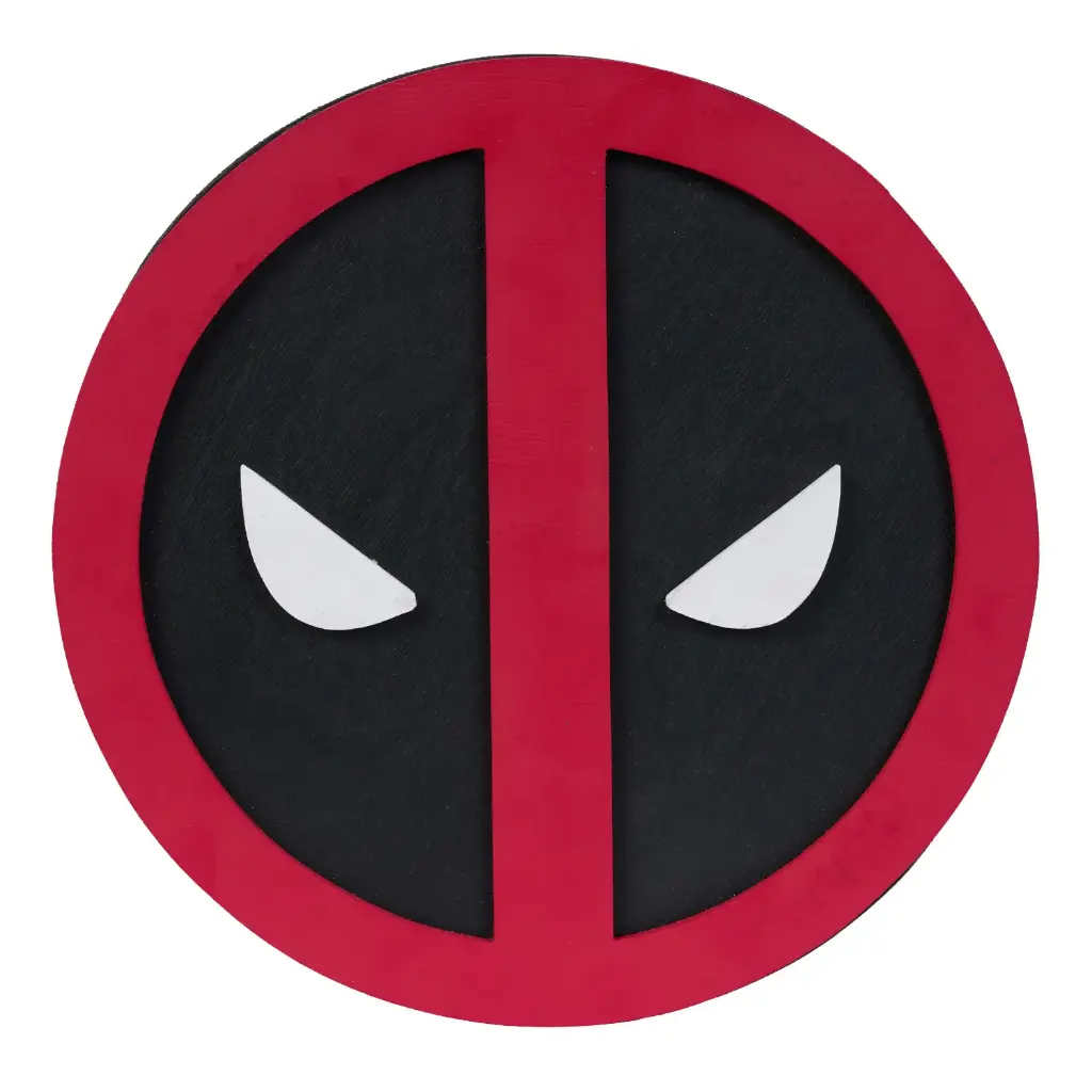 Deadpool Icon Wooden Wall Art - Size: 33*33*6 CM